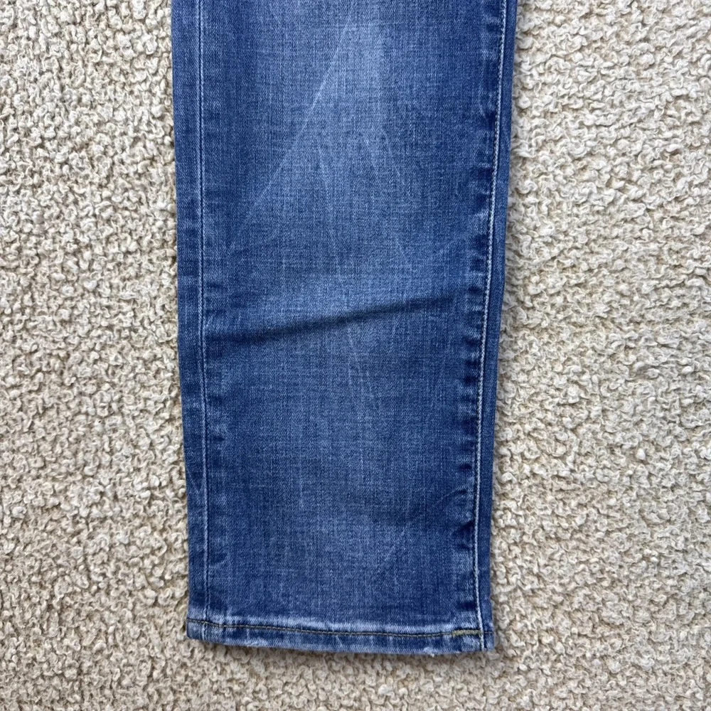 True Religion Jeans Mens 31x33 Blue ROCCO Relaxed Skinny Whiskered Distressed